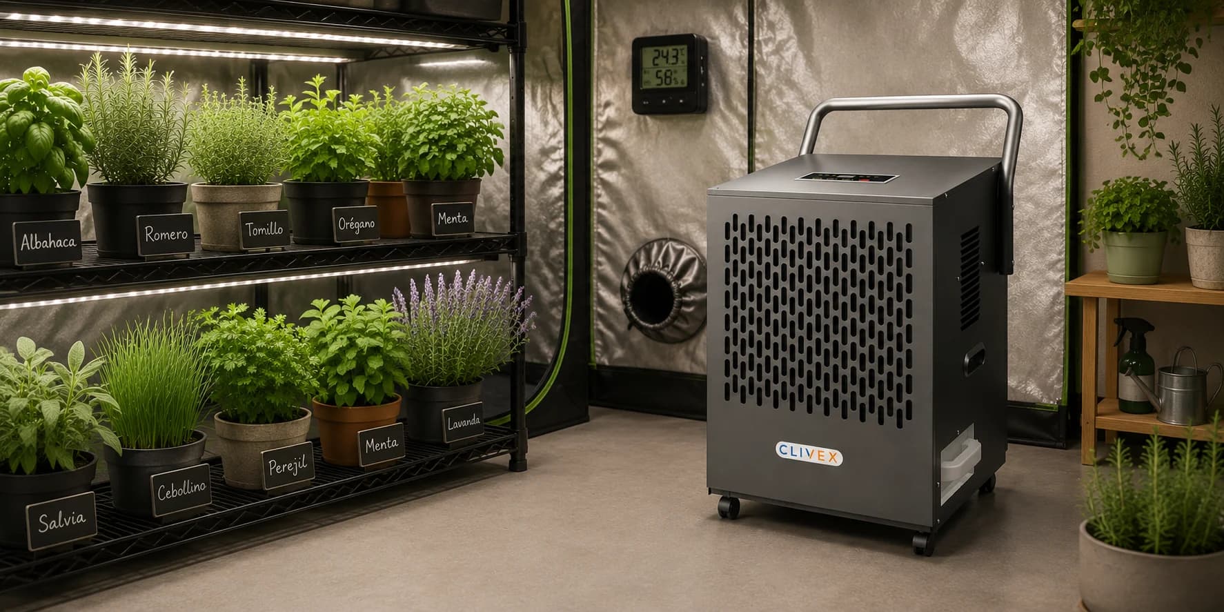 Déshumidificateur Clivex ProDry 50L pour le contrôle de l'humidité dans les grands espaces